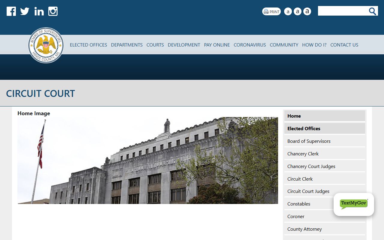 Hinds County court records Circuit Court reference page in Jackson Mississippi